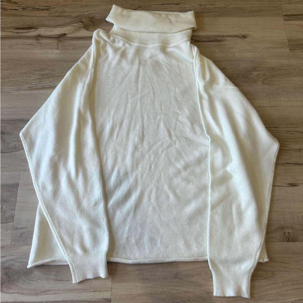 Cream Rag Poets turtle neck sweater